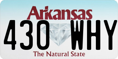 AR license plate 430WHY
