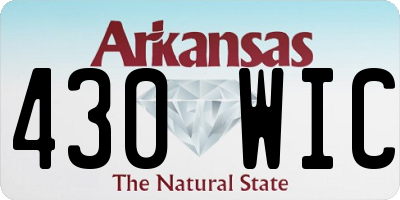 AR license plate 430WIC