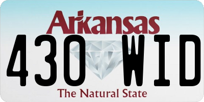 AR license plate 430WID
