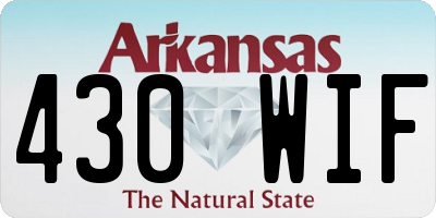 AR license plate 430WIF