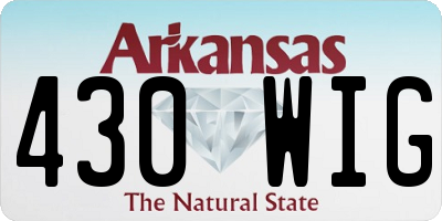 AR license plate 430WIG