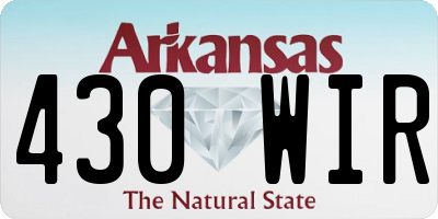 AR license plate 430WIR