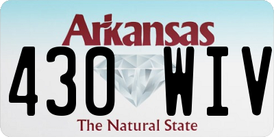 AR license plate 430WIV