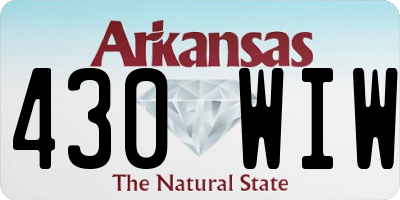 AR license plate 430WIW