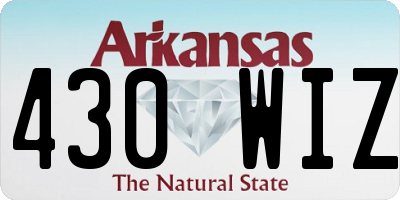 AR license plate 430WIZ