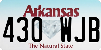 AR license plate 430WJB