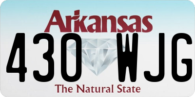 AR license plate 430WJG