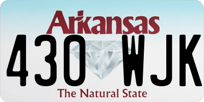 AR license plate 430WJK