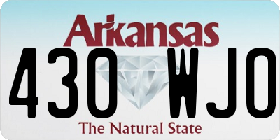 AR license plate 430WJO