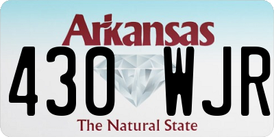 AR license plate 430WJR