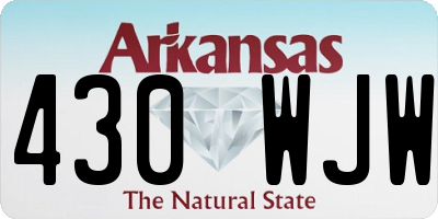 AR license plate 430WJW
