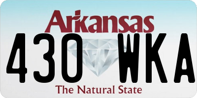 AR license plate 430WKA