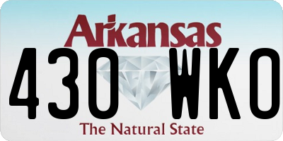 AR license plate 430WKO