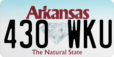 AR license plate 430WKU