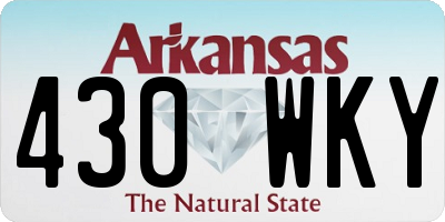 AR license plate 430WKY