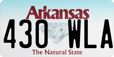 AR license plate 430WLA