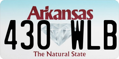 AR license plate 430WLB