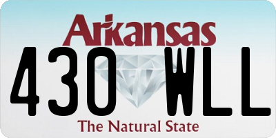 AR license plate 430WLL