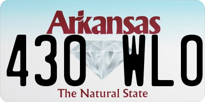 AR license plate 430WLO