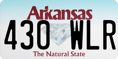 AR license plate 430WLR