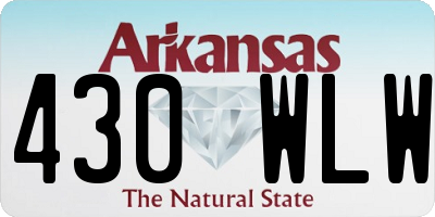AR license plate 430WLW