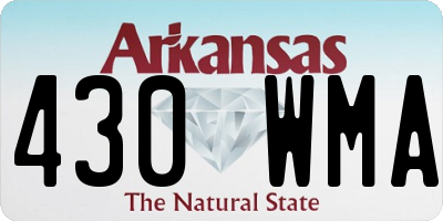 AR license plate 430WMA