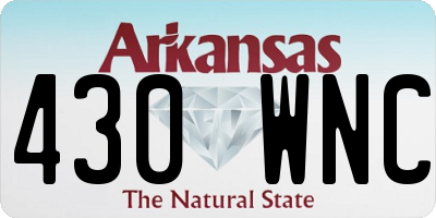 AR license plate 430WNC