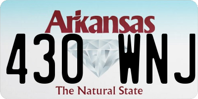 AR license plate 430WNJ