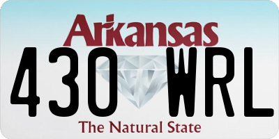 AR license plate 430WRL