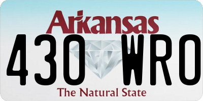 AR license plate 430WRO