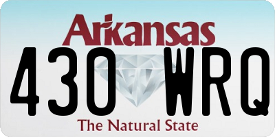 AR license plate 430WRQ