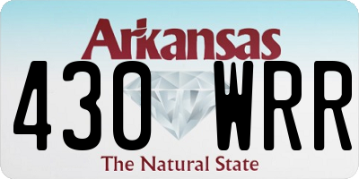 AR license plate 430WRR