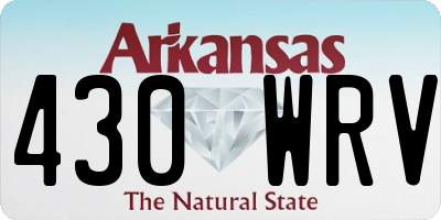 AR license plate 430WRV