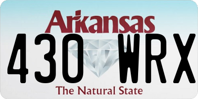 AR license plate 430WRX