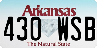 AR license plate 430WSB