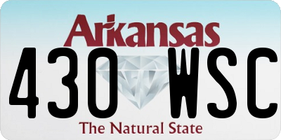 AR license plate 430WSC
