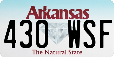 AR license plate 430WSF