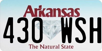 AR license plate 430WSH