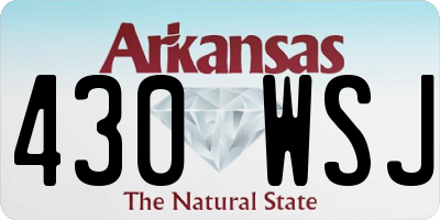 AR license plate 430WSJ