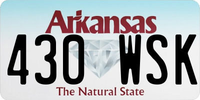 AR license plate 430WSK