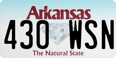 AR license plate 430WSN