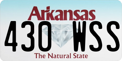 AR license plate 430WSS