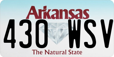 AR license plate 430WSV