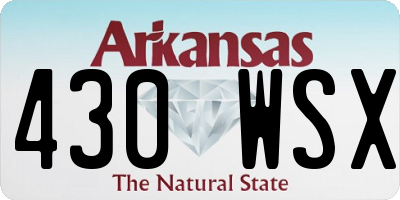 AR license plate 430WSX