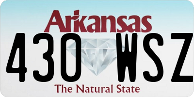 AR license plate 430WSZ