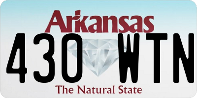 AR license plate 430WTN