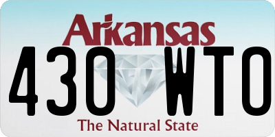 AR license plate 430WTO