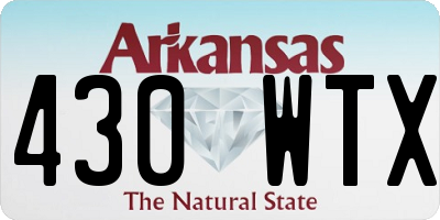 AR license plate 430WTX