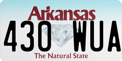 AR license plate 430WUA