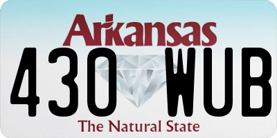 AR license plate 430WUB